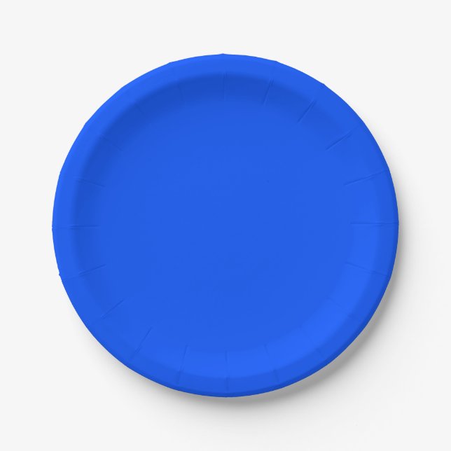 Gay Pride Flag "BLUE" Paper Plate (Front)