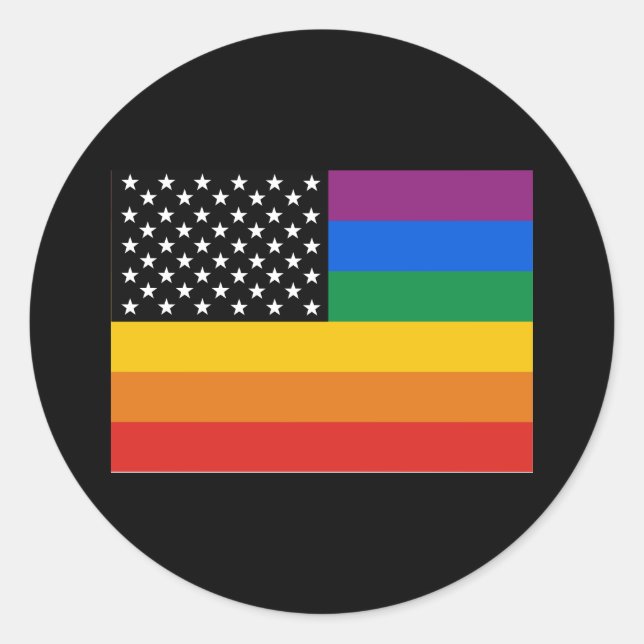 Gay Pride Flag Classic Round Sticker (Front)