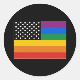 Gay Pride Flag Classic Round Sticker