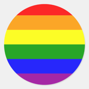 Gay Pride Flag Classic Round Sticker
