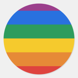 Gay Pride Flag Classic Round Sticker