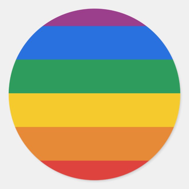 Gay Pride Flag Classic Round Sticker (Front)
