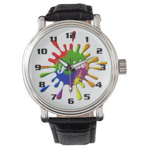Gay Pride Flag Colours Splash Watch