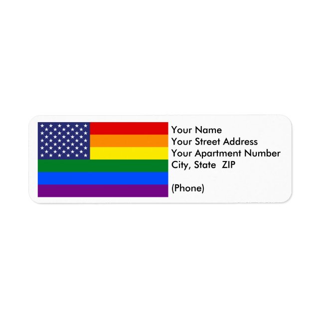 "GAY PRIDE FLAG" CUSTOMIZABLE (Front)