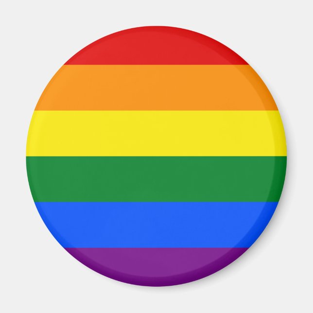 Gay Pride Flag Design Magnet (Front)