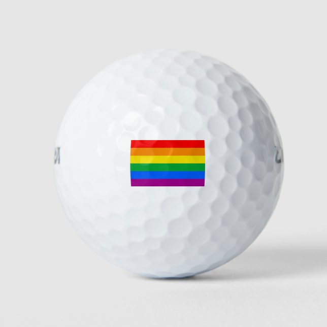 Gay Pride Flag Golf Balls (Front)