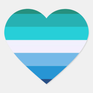 Gay Pride Flag Heart Sticker