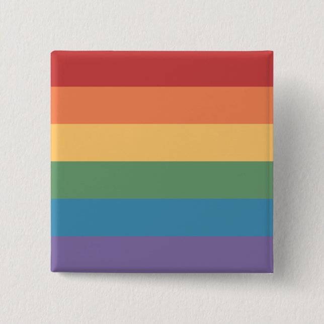 Gay Pride Flag Heathered 15 Cm Square Badge (Front)