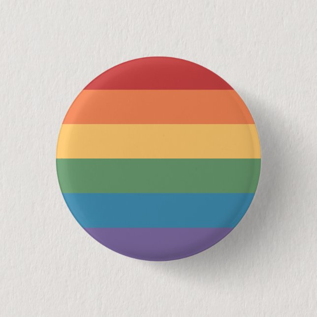 Gay Pride Flag Heathered 3 Cm Round Badge (Front)