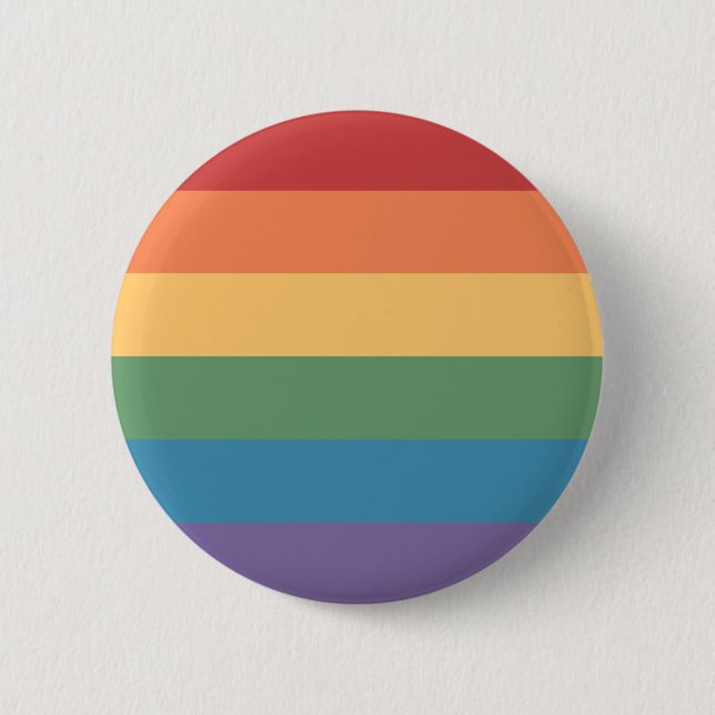 Gay Pride Flag Heathered 6 Cm Round Badge (Front)