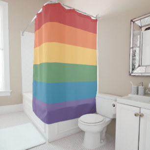 Gay Pride Flag Heathered Shower Curtain