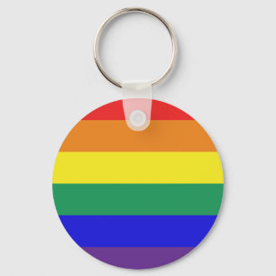 Gay pride flag key ring