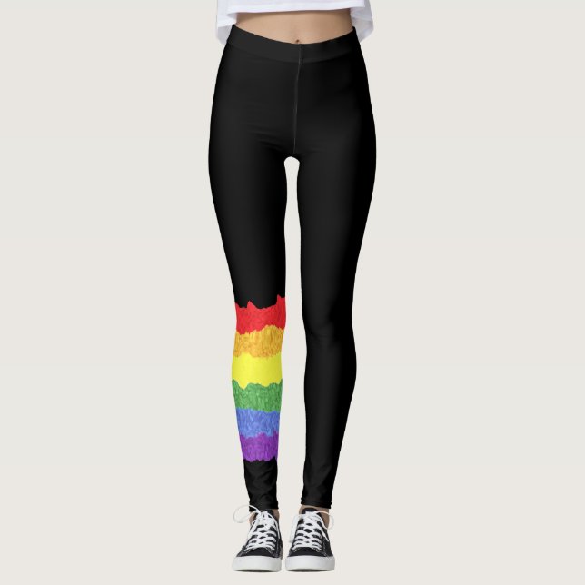 Gay Pride Flag Leggings (Front)