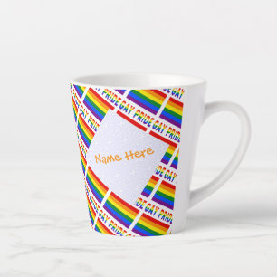 Gay Pride Flag LGBTQ Tiled Small Latte Mug