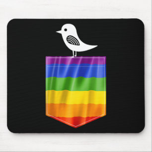 Gay Pride Flag Little Bird Lgbt Resist Pride  Mouse Mat