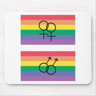 Gay pride flag mouse mat