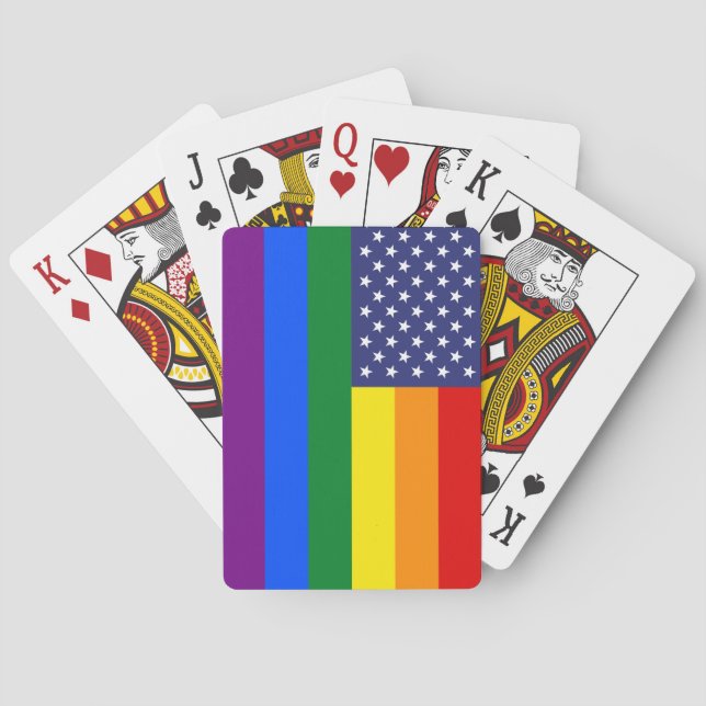 "GAY PRIDE FLAG" PLAYING CARDS (Back)