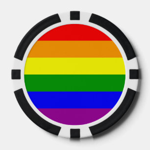 Gay Pride Flag Poker Chips