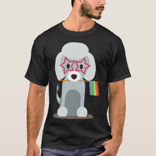 Gay Pride Flag Poodle Gift Dog Lgbtq Lgbt Pride T-Shirt
