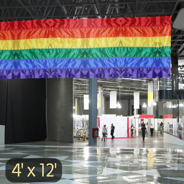 Gay Pride Flag Queer Classic Retro Rainbow Stripes Banner (Creator Uploaded)
