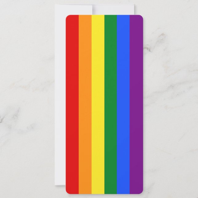Gay Pride Flag Rainbow Double Sided Bookmark (Front)
