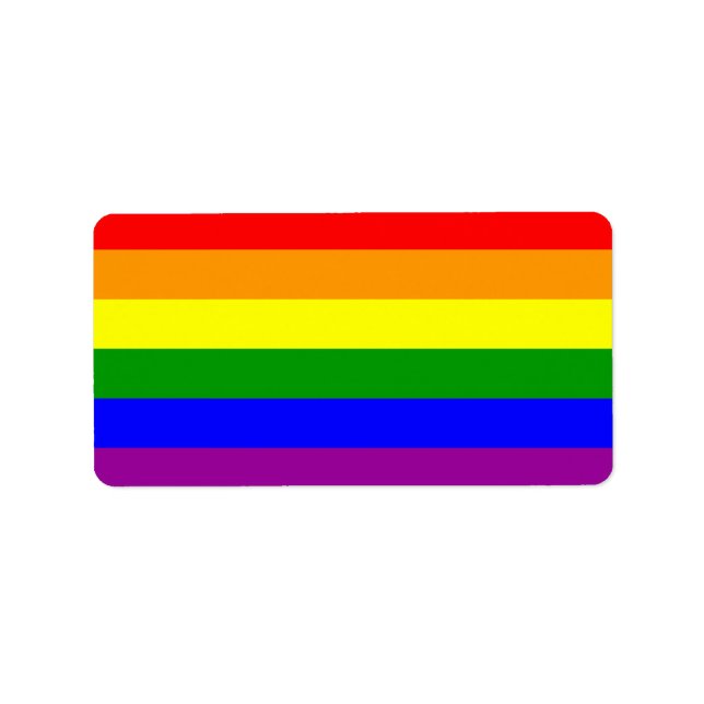 Gay Pride Flag / Rainbow Flag Label (Front)