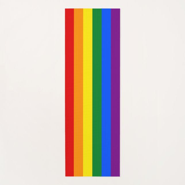 Gay Pride Flag (Rainbow) Yoga Mat (Front)