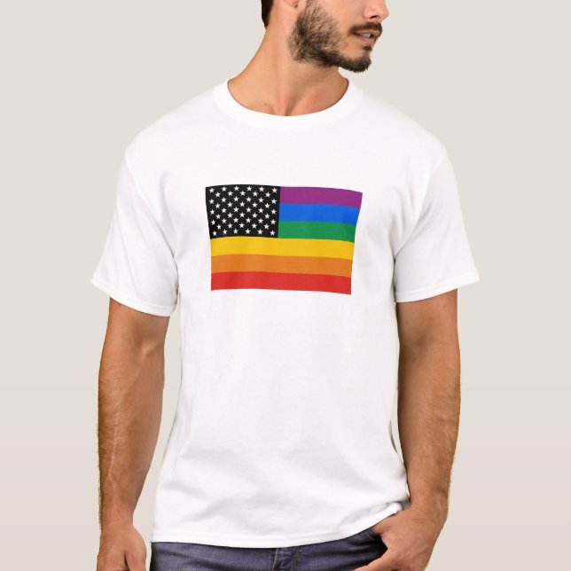 Gay Pride Flag T-Shirt (Front)