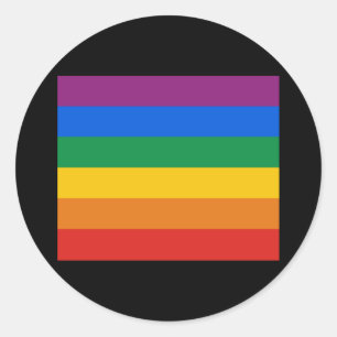 Gay Pride Flag T-shirt Classic Round Sticker