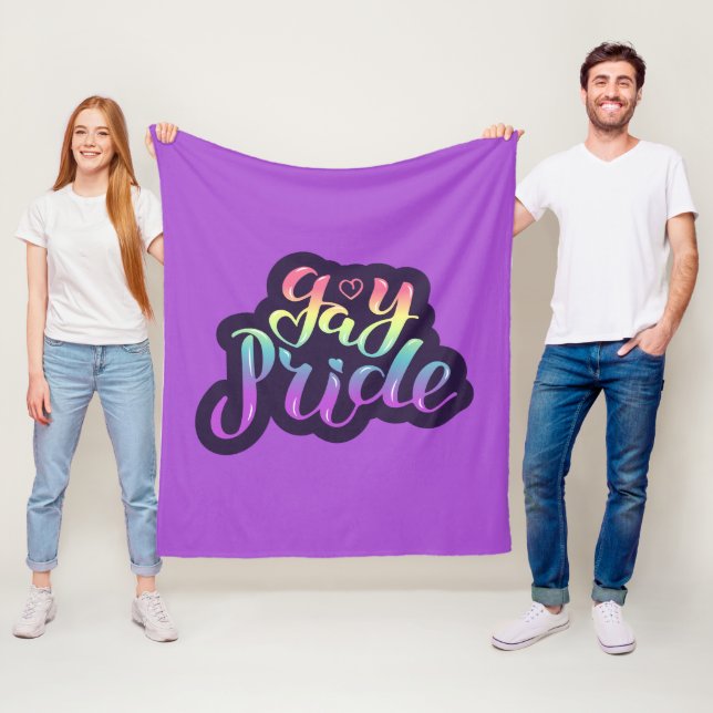 Gay Pride Fleece Blanket (In Situ)