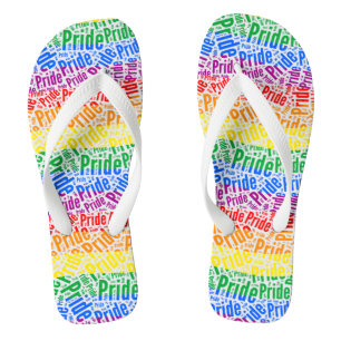 Gay Pride Flip Flops