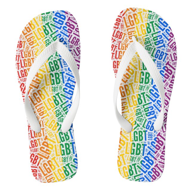 Gay Pride Flip Flops (Footbed)