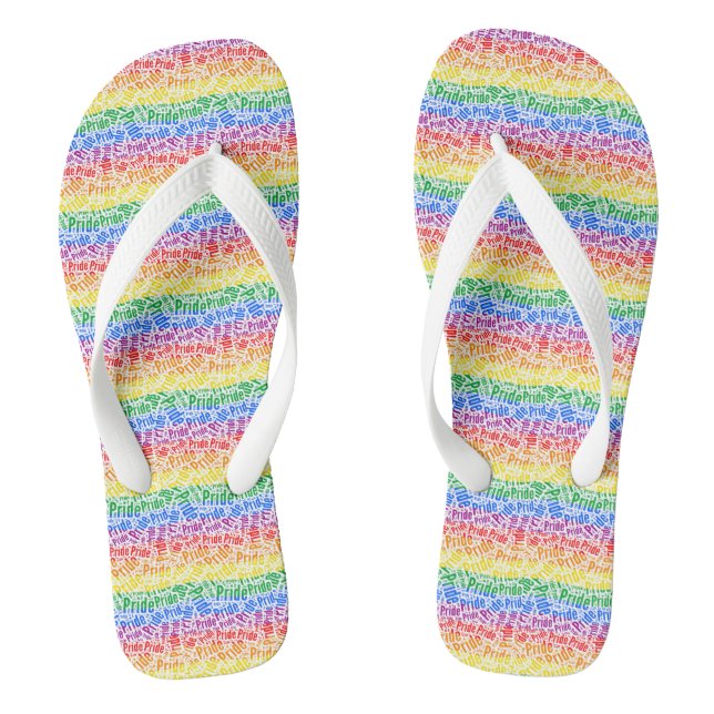 Gay Pride Flip Flops (Footbed)