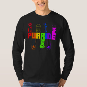 Gay Pride For Women Men Lgbt Cat Purride T-Shirt