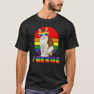 Gay Pride For Women Men Lgbt Daddy Cat Cat Purrid T-Shirt
