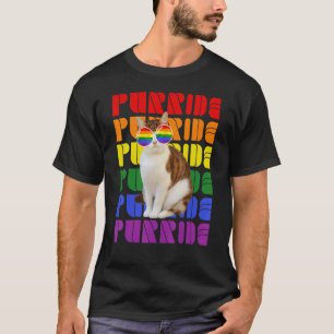 Gay Pride For Women Men Lgbt Daddy Cat Cat Purrid T-Shirt