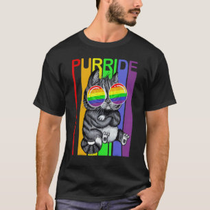 Gay Pride For Women Men Lgbt Daddy Cat Cat Purrid T-Shirt