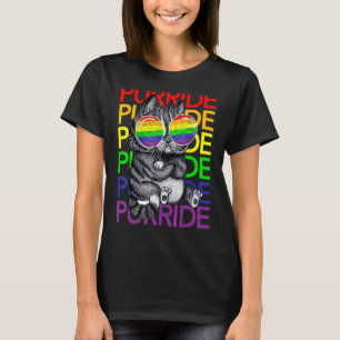 Gay Pride For Women Men Lgbt Daddy Cat Cat Purrid T-Shirt