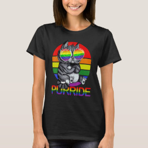 Gay Pride For Women Men Lgbt Daddy Cat Cat Purrid T-Shirt