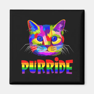 Gay Pride for Women Men LGBT Daddy Cat Gift Purri Magnet