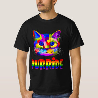 Gay Pride  for Women Men LGBT Daddy Cat Gift Purri T-Shirt