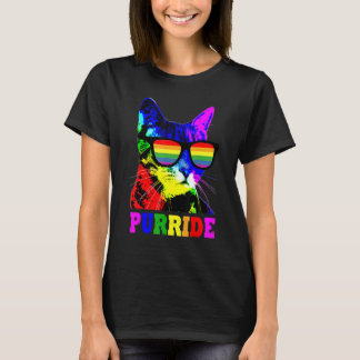 Gay Pride  For Women Men Lgbt Daddy Cat  Purride T-Shirt