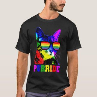 Gay Pride  For Women Men Lgbt Daddy Cat  Purride T-Shirt