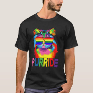 Gay Pride For Women Men Lgbt Daddy Cat Purride T-Shirt