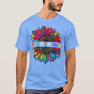 Gay Pride Free Mum Hugs Sunflower LGBT  T-Shirt
