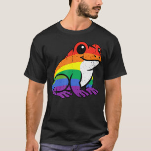 Gay Pride Frog Rainbow Flag Lgbtq Ally T-Shirt