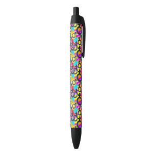 Gay Pride Gender Neon Pattern Black Ink Pen