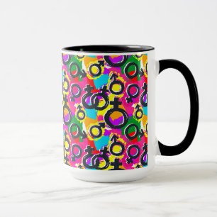 Gay Pride Gender Neon Pattern Mug