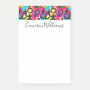 Gay Pride Gender Neon Pattern Post-it Notes