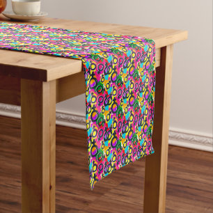 Gay Pride Gender Neon Pattern Short Table Runner